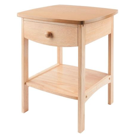 Claire Night Stand with Drawer in natural finish