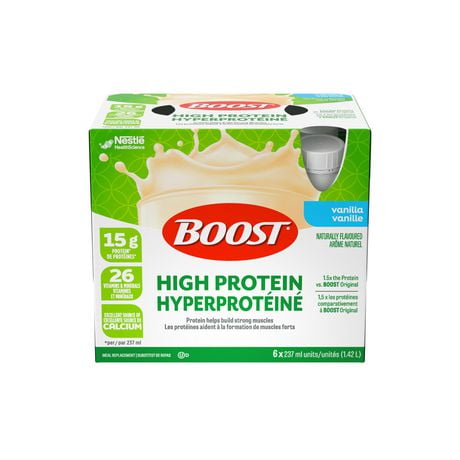 BOOST High Protein Meal Replacement Drink – Vanilla, 6 x 237 ml, 6 x 237 ML