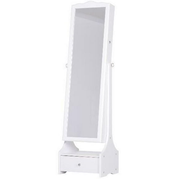 HOMCOM Standing Jewelry Organizer Armoire Stand with LED Lights
