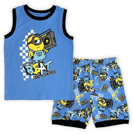 Minions/DME Boys 2-pc  pyjama sleeveless tank top and short set, Sizes XS to L