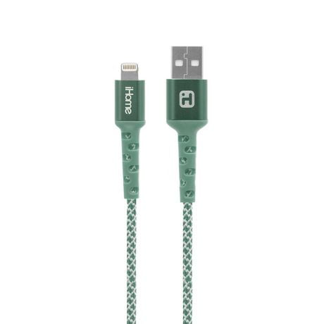 iHome 6 FT Durastrain Lightning Cable, 6FT Lightning Cable