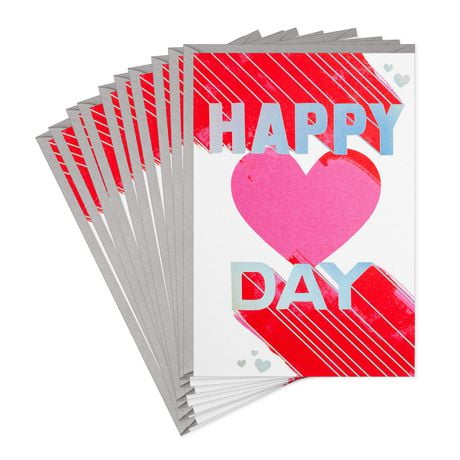 Hallmark Pack of Valentine's Day Cards, Happy Heart Day (10 Valentine's Day Cards With Envelopes)