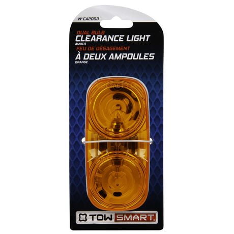 Dual Bulb Rectangular Clearance Light - Amber