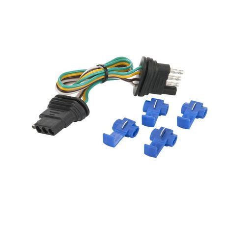 Trailer Wiring Kit - 4 Way Flat, 18" with Splice Connectors | Walmart