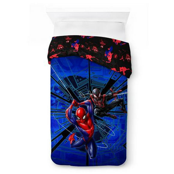 Marvel Spider-Man Kids' Twin/Full Reversible Comforter, 100% Polyester, Reversible, 72" x 86"