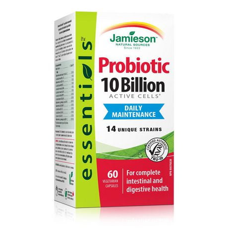 Jamieson Probiotic Capsules 10 Billion Active Cells, 60 Capsules ...