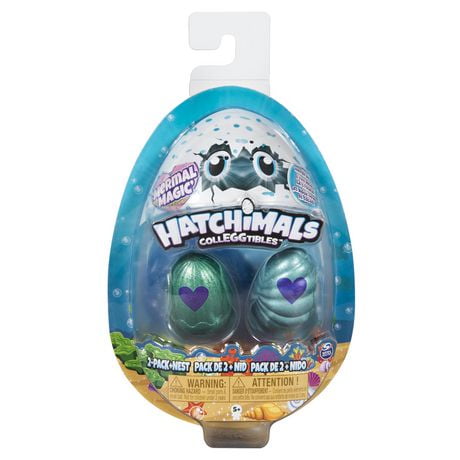 Hatchimals CollEGGtibles, 'Pack de 2 + nid 'Mermal Magic' avec Hatchimals Saison 5, pour les enfants à partir de 5 ans