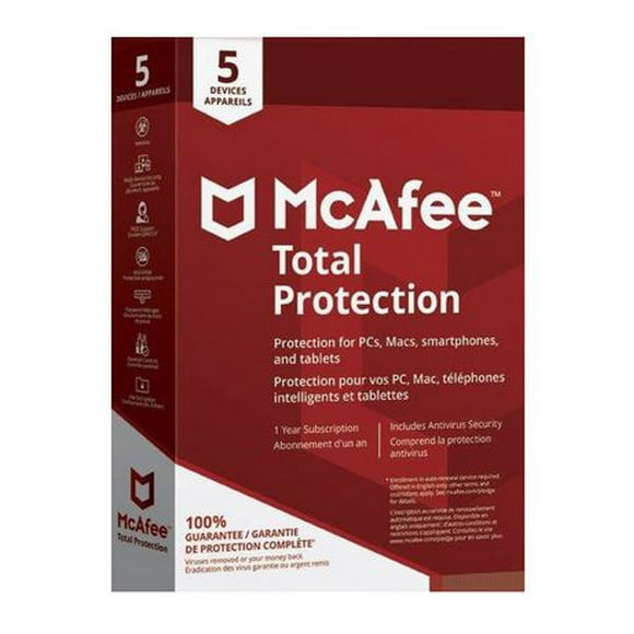 McAfee Total Protection 5 appareils Antivirus primé
