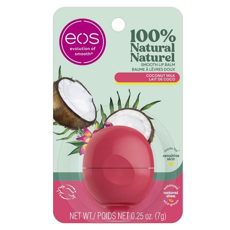 eos™ Baume à lèvres sphérique Visibly Soft™ Lait de Coco - - 99% Naturel 7g