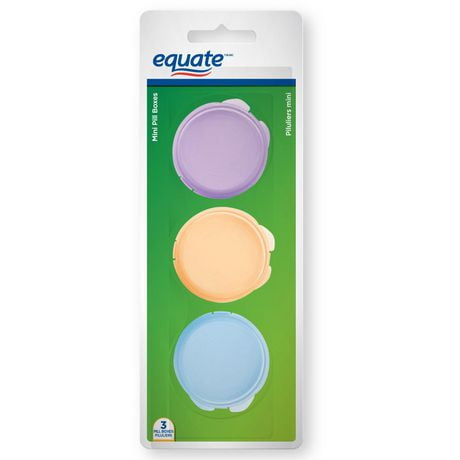 Equate Mini Pill Boxes, 3 compact and convenient pill boxes