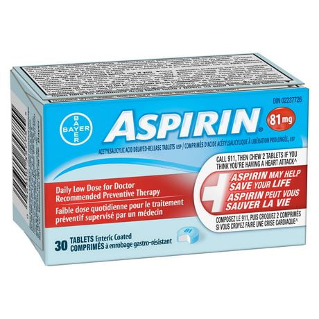 ASPIRIN® 81mg Daily Low Dose at Walmart.ca | Walmart Canada