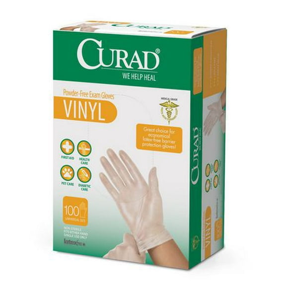 Curad, Powder Free Vinyl Gloves