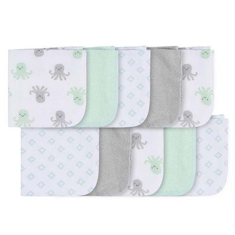 Parent’s Choice Washcloths, Neutral, Pack of 10, 9 x 9 in