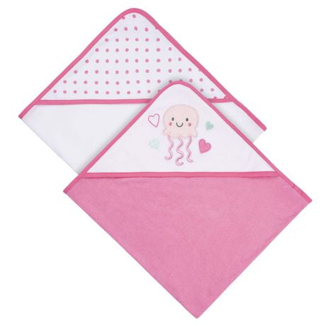 Parent’s Choice Hooded Towels, Girls, Pack of 2, 26 x 30 in