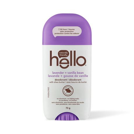 hello® lavender + vanilla bean deodorant with shea butter, hello, deo