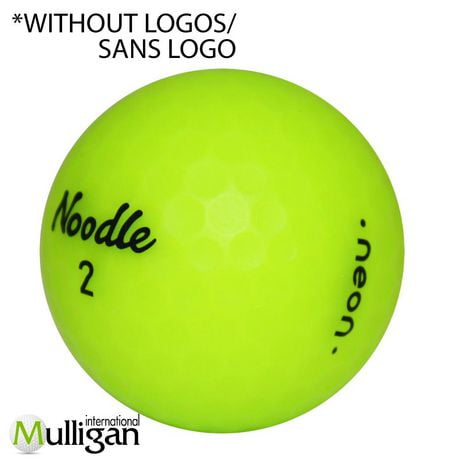 Mulligan - 48 balles de golf récupérées Noodle Neon 5A sans logo, Vert