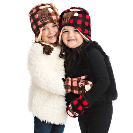 Flapjackkids Bonnet D Hiver Reversible Pour Bebe Enfant Polaire Double Epaisseur Moose Walmart Canada
