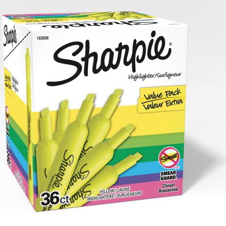 Sharpie Tank Highlighters, Chisel Tip, Yellow