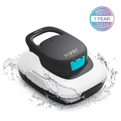 Scuba 800 Cordless Robotic Pool Vacuum for Pools up to 30FT, White & Gray Pool Cleaner