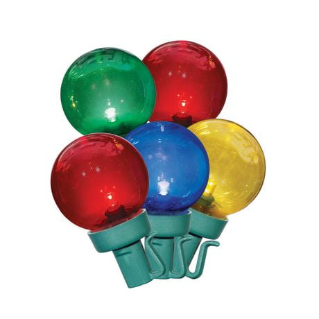Guirlande de lumières de Noël Holiday Time, 100 DEL G30, 57,2 pi, multicolore