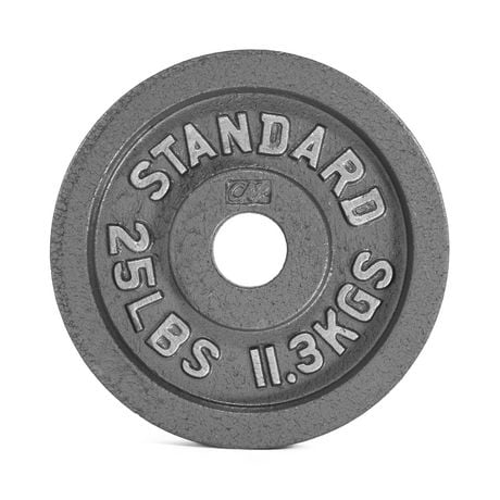 CAP Barbell Plaque de poids olympique en fonte grise, 25lb