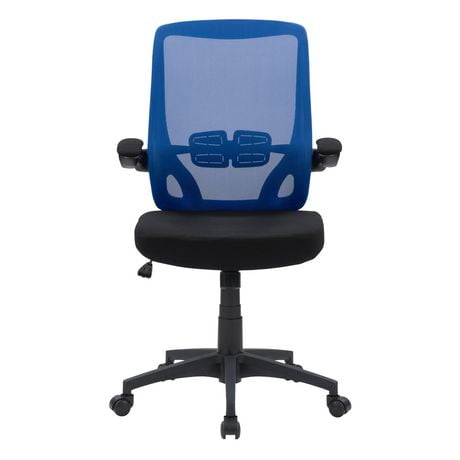 CorLiving Riley Ergonomic Mesh Back Adjustable Height Office Chair with Padded Seat - Office Desk Chair/Computer Chair, Comfortable Home Office Chairs with Lumbar Support