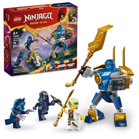 LEGO Ninjago Ensemble de combat du robot de Jay 71805 Ensemble de construction (78 pièces) Comprend 78 pièces, 6+ ans