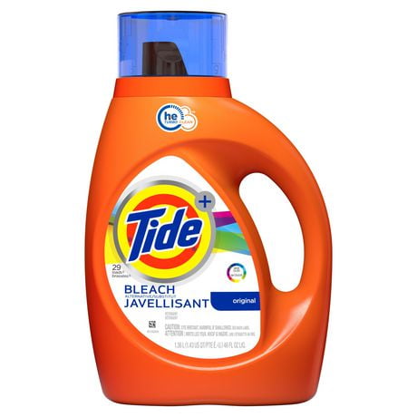 Tide Plus Bleach Alternative HE Turbo Clean Liquid Laundry Detergent ...