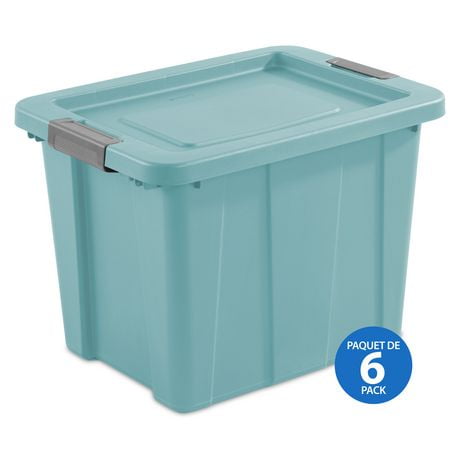 Sterilite 68L Tuff1 Tote Box- Teal- 6 Pk | Walmart Canada