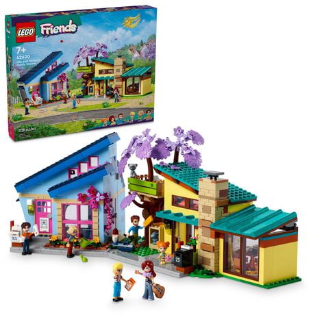LEGO Friends Les maisons familiales d’Olly et Paisley 42620 Ensemble de construction (1126 pièces)