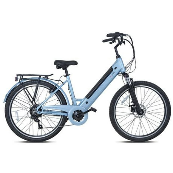 Electric Commuter Bicycle 26 In 350W with Removable 36 V/7.8Ah Battery, Unisex Ebike - Blue, by Stoneridge Cycle