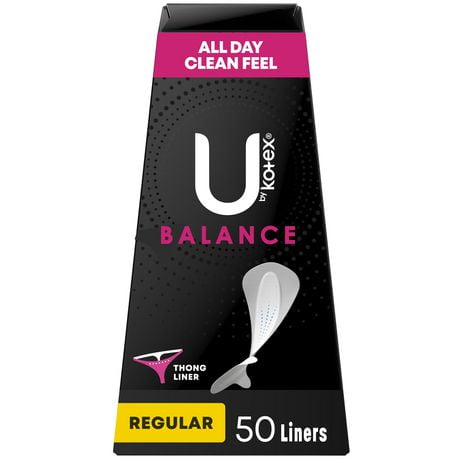 U by Kotex Barely There Liners, Thong, Light Absorbency, Unscented, 50 Count