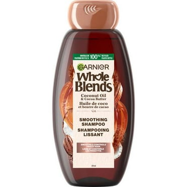 Garnier Whole Blends Coconut Oil & Cocoa Butter Smoothing Shampoo for Frizzy Hair, 370ml, Smoothing shampoo for frizzy hair