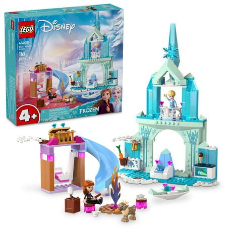 LEGO Disney Frozen Elsa’s Frozen Princess Castle Toy Set for Kids, Includes Elsa and Anna Mini-Doll Figures and 2 Animal Figures, Frozen Toy Makes a Great Birthday Gift for Kids Ages 4 Plus, 43238, Includes 163 Pieces, Ages 4+