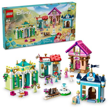 LEGO Disney Princess: Disney Princess Market Adventure, Building Playset Toy for Kids, Treasure Map and 4 Mini-Doll Figures, Fairy Tale Toy Gift for Girls and Boys Ages 6 Plus, 43246