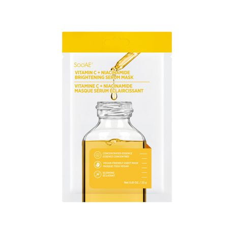 Soo'AE Vitamin C + Niacinamide Brightening Serum Mask, Volume : Net 0.81 OZ. / 23 g