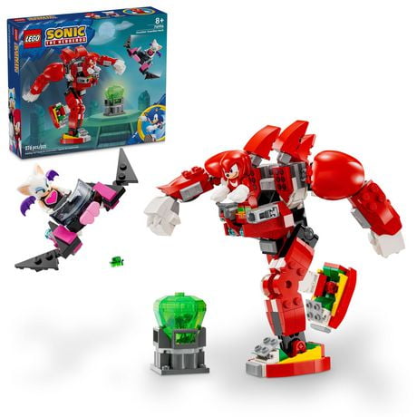 LEGO Sonic the Hedgehog Knuckles’ Guardian Mech Building Toy Set, Sonic Toy for Kids, Video Game Inspired Knuckles Action Figure with Master Emerald, Gaming Gift for 8 Year Old Boys and Girls, 76996, Includes 276 Pieces, Ages 8+