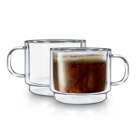 Double Wall Empilable Stackable Mug 450ml set of 2 | Walmart Canada