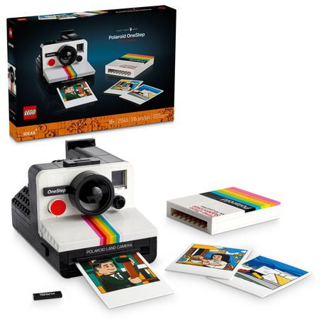 LEGO Ideas Polaroid OneStep SX-70 Camera Building Kit, Creative Gift for Photographers, Collectible Brick-Built Vintage Polaroid Camera Model, Graduation Gift Idea, Mother's Day Gift, 21345, Includes 516 Pieces, Ages 18+