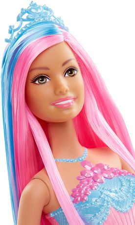 barbie hair doll endless kingdom princess pink dolls mattel walmart