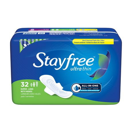 Stayfree Ultra Thin Long with Wings, 32 Ultra Thin Pads