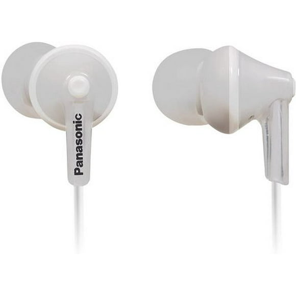 Panasonic ErgoFit In-Ear Earbud Headphones with Mic and Controller, White