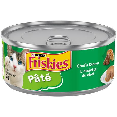 Friskies Pate Chef's Dinner, Wet Cat Food 156g, 156 g