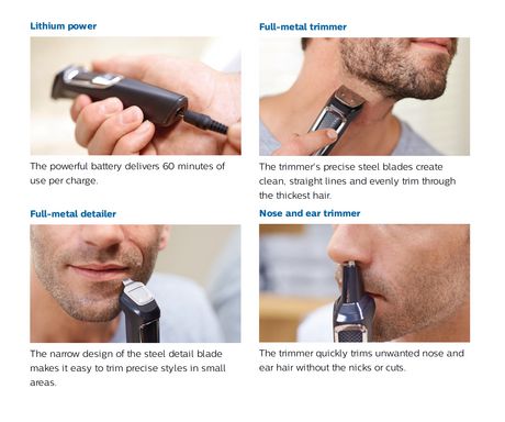 philips trimmer guard sizes