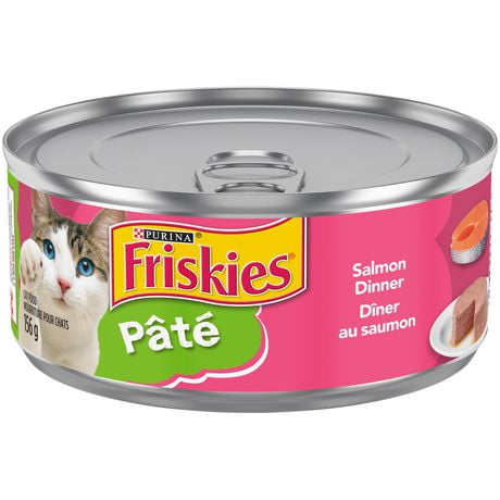 Friskies Pate Salmon Dinner, Wet Cat Food 156g, 156 g