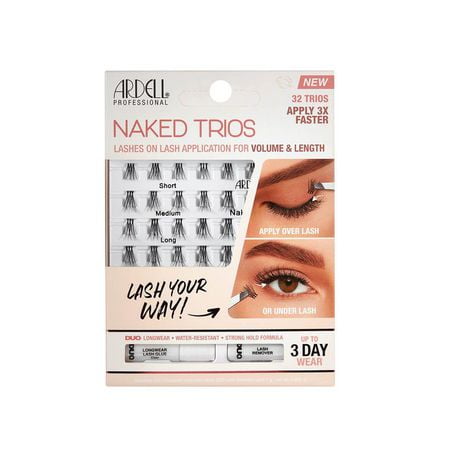 Ardell - Naked Trios Kit - Lashes on Lash Aplication for Volume
