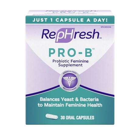 RepHresh Pro-B Probiotic Feminine Supplement, 30 Capsules