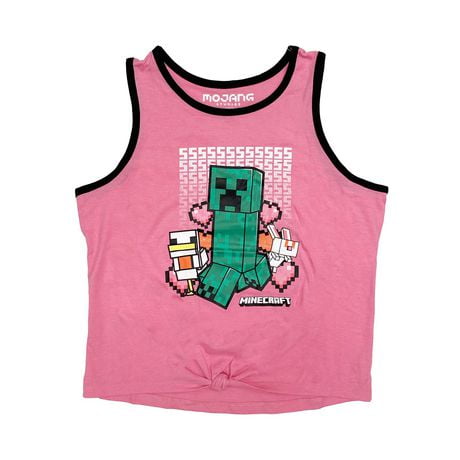 Minecraft Girls Creeper Front Tie Tank