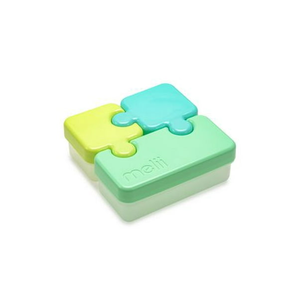 melii Puzzle Bento Box Container for Kids, 3 Compartments, Puzzle Bento Box