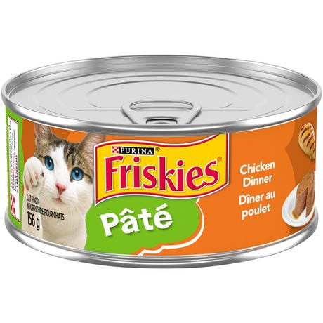 Friskies Pate Chicken Dinner, Wet Cat Food 156g, 156 g